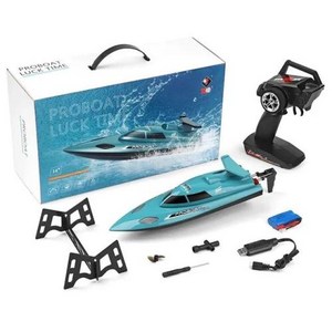 RC보트 키덜트선물 Wltoys WL911A 24G RC 보트 속도 21 Kmh 370 모터 스피드 모양 시뮬레이션 수영장 및 호수 선물 2023 신제품, 1) 1Battery, 1개