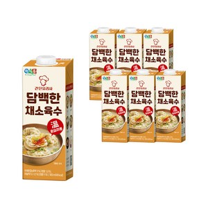 [정식품] 간단요리사 담백한 채소육수 950mlx6팩, 950ml, 6개