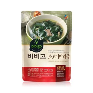 비비고 소고기 미역국, 500g, 4개