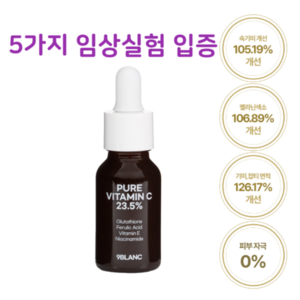 나인블랑 순수비타민C 23.5% 겉 속 기미 미백 잡티 주름개선 앰플, 1개, 15ml