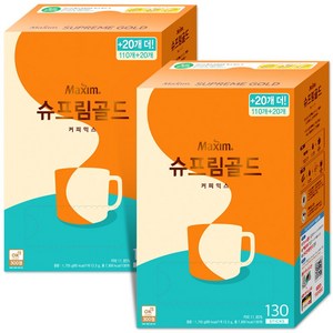 맥심 슈프림골드 커피믹스 130T, 13.5g, 130개입, 2개