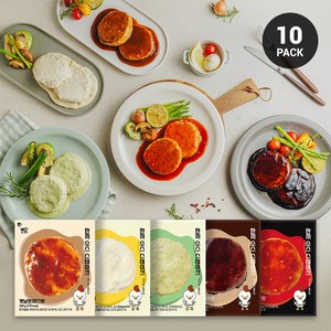 뺀닭 소스 듬뿍 한끼 닭가슴살 스테이크 5종 혼합 세트, 10개, 100g