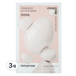 이니스프리 New 세라마이드 액티브 마스크 25ml, 1매입, 3개