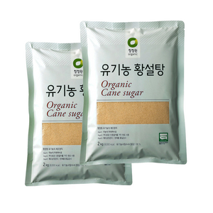 청정원 유기농 황설탕, 2kg, 2개