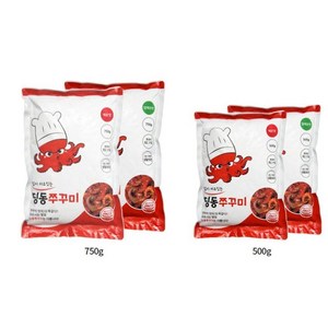 [딩동 쭈꾸미 유튜브 출현] 맛있게 매운 양념 쭈꾸미볶음 간편조리 캠핑, 500g, 1개, 매운맛2개