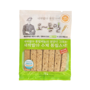 오통밀 새싹발아 수제 통밀스낵, 70g, 20개