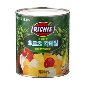 (주)동서 리치스 트로피칼 후르츠 칵테일, 3.062kg, 6개