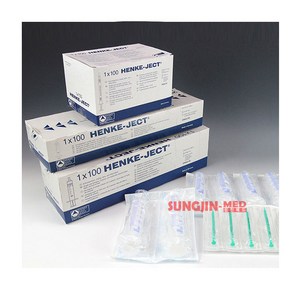 (HENKE-JECT) Latex Fee 플라스틱 주사기_잠금형(LUER LOCK) 20ml 100ea NJ.AL20, 100개