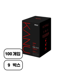 카누 콜롬비아 블렌드 마일드 로스트 아메리카노 원두커피믹스, 900mg, 100개입, 9개