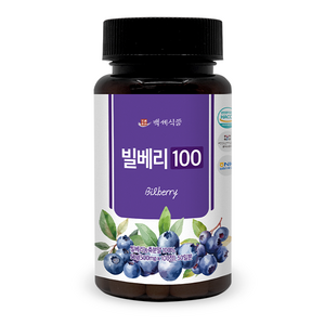 빌베리100 정 500mg x 100정 HACCP, 50g, 1개