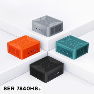 [비링크] BEELINK SER7 7840HS 고성능 AMD 라이젠7 미니 PC mini 컴퓨터 베어본 윈도우11 데스크탑 65W 게이밍 PC, 32G RAM+1TB SSD-그레이