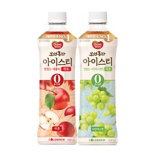 [동원] 보성홍차 아이스티 제로 애플 500ml 12개 + 샤인머스캣 500ml 12개, 1세트