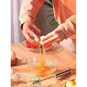 [360도] 빈이네 휘핑마스터 푸쉬 거품기 스텐 거품기구 수동거품기 계란거품기, 1개, 실버