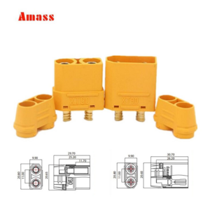 AMASS 정품 XT90 컨넥터 암 수 보호캡, XT90 암 보호캡포함, 1개