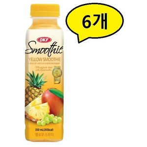 오케이에프 옐로우스무디 과일 음료, 350ml, 6개