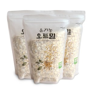 먹놀잼 유기농 오트밀, 450g, 3개