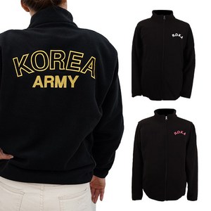 [100% 국내 제작] 군지 ROKA 육군 후리스 로카 플리스 집업 블랙/핑크/골드/카키 모음