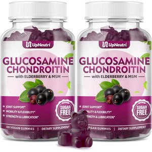 Suga Fee Glucosamine Chondoitin Gummies Exta Stength 1500mg Glucosamine with Chondoitin MSM, Eldebey, 60 Count (Pack of 2), 1개