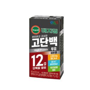 베지밀 베지밀 고단백두유 검은콩 190ml x 72팩, 72개