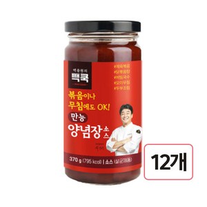 백쿡 백종원 만능 양념장 소스, 370g, 12개