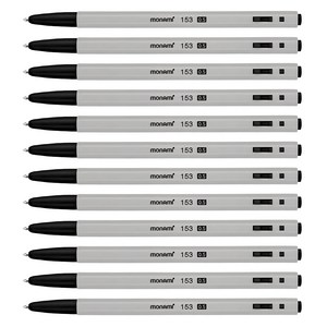 모나미 153 유성볼펜 0.5mm, 흑색, 12개