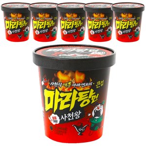 사천왕 마라탕면 큰컵 100g, 6개