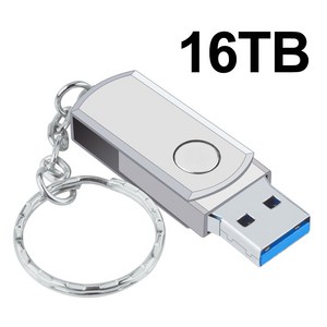 2023 새로운 Usb 3.0 16 테라바이트 고속 Pendive 8 테라바이트 금속 Cle Usb 플래시 드라이브 4 테라바이트 2 테라바이트 휴대용 SSD Memoi, 실버 16TB, 하나