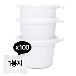 기타 국용기 105파이 1줄(100개) 뚜껑포함 대 중 소 플라스틱 밀폐용기 국물 장국 탕 죽 국 소스 김치 단무지 도시락 분식 족발 배달 일회용 포장 용기 컵 그릇, 1, 선택01.국용기 105파이 (대) 1줄(100개)-뚜껑포함, 100개