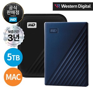 WD NEW My Passpot Fo Mac Gen4 외장하드 5TB, 블루