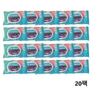 기본에 세균닦는 행주 티슈 캡형, 80개, 20개