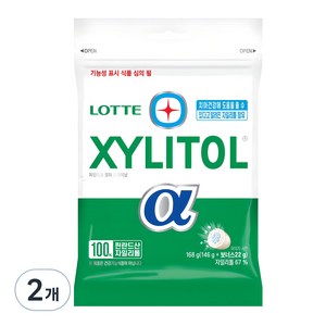 롯데자일리톨 알파 오리지날 껌, 168g, 2개