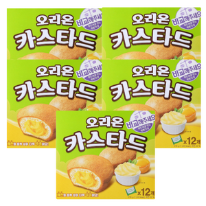 오리온 카스타드 12개입 276g 5개 빵/과자간식