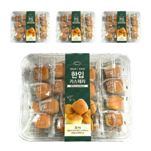 부드럽고 촉촉한 한입 카스테라, 640g, 4개