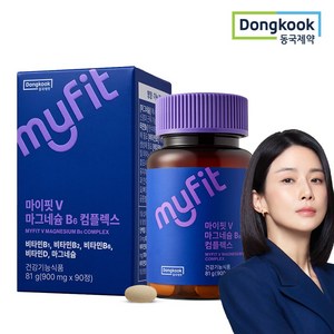 동국제약 마이핏 이보영 미국산 프리미엄 마그네슘 B6 영양제 3개월분, 1개, 90정