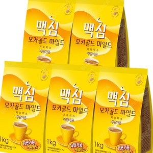 맥심 모카골드 마일드 커피믹스 자판기용 1kg, 5개