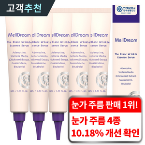 멜드림 눈가 주름 세럼 4종 개선 20가지 무첨가 고농축 링클 아줄렌 솔루션, 5개, 30ml