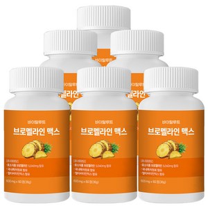 바이탈루트 브로멜라인 맥스 파인애플효소 소화효소 파파인, 6개, 60정