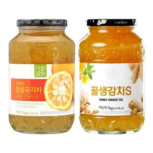 초록원 참꿀유자차 +꿀생강차S (2kg), 2kg, 1개