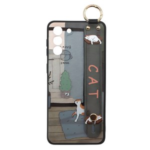 신서엔코 갤럭시S21케이스 갤럭시S21플러스케이스 갤럭시S21울트라케이스 Galaxy Phone Case SCS-1533 일러스트 핸드 스트랩 케이스