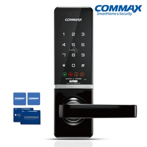 코맥스 CDL-515M 무타공 도어록 카드키4개+번호키 내/외부강제잠금 강력한내구성 허수기능 LED라이팅 제품상태알림 마스터번호[카드]기능 현관문 디지털도어락, 고객직접설치