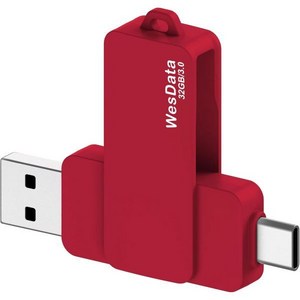 대용량 USB 고속 메모리 타입 C 및 A 포트가 있는 32GB 3.0 플래시 드라이브 OTG 기능이 스마트폰용 썸 저장 백업 포트 노트북 맥북 PC 빨간색, Red, 1개