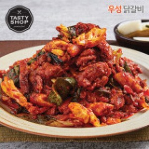 우성닭갈비 양념육 1800g+양념1팩+떡사리1팩(총 6~8인분), 1개, 1.8kg