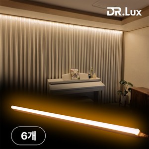 닥터룩스 간접조명 LED T5 20w 1200mm, 전구색, 6개