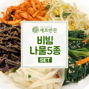 가정식 베스트 나물세트 수제반찬 비빔나물 5종세트, 1세트, 300g