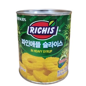 리치스 슬라이스 파인애플 통조림, 836g, 1개