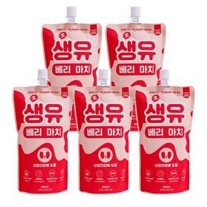 마이베프 생유베리마치 펫밀크, 크랜베리맛, 200ml, 5개