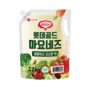 롯데푸드 골드 마요네즈 스파우트 파우치, 3.2kg, 2개