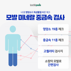 모발 미네랄 중금속 검사 영양분 검사 키트, 1개