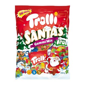 Trolli (해외) 트롤리 크리스마스 에디션 산타믹스10 미니백 젤리 200g, 1개