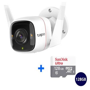 티피링크 Tapo C320WS 홈CCTV + CCTV전용 Mico SD 카드 (실외 가게 공장등), C320WS+128GB, 1개